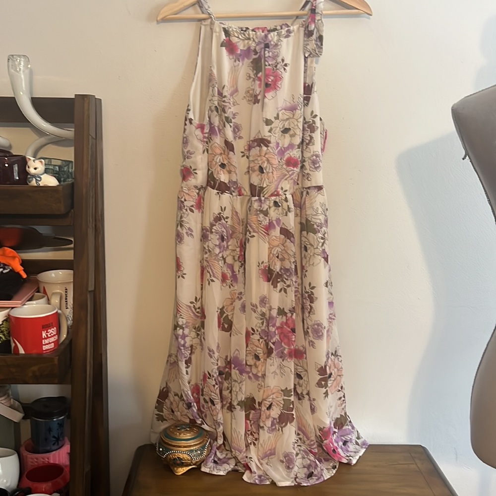 Torrid Plus Size Midi Chiffon Floral Halter Neck … - image 4